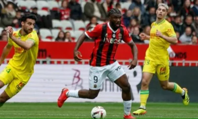 Moffi scores milestone 50th goal as Nice lose to Nantes