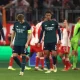 A 63rd-minute Joshua Kimmich header gave Bayern Munich a 1-0 win over Arsenal and a place in the Champions League semi-