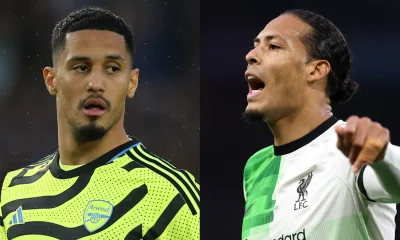 Virgil Van Dijk, William Saliba among most played in 2024