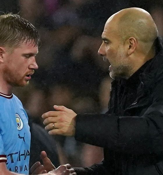 Pep Guardiola Responds To Rumours Of Man City Fall Out With Kevin De Bruyne