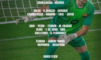 Barcelona Squad Revealed For La Liga Opener