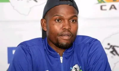 Lesotho captain Sekhoane Moerane speaking at a press conference ahead of the Super Eagles clash.