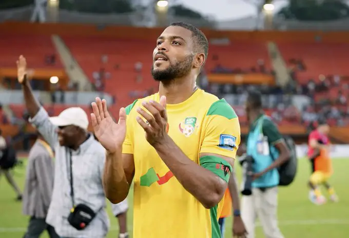 Steve Mounie speaks to the press ahead of Benin Republic vs Nigeria World Cup qualifier
