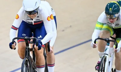 Great Britain para-cycling team celebrating gold at the 2025 Para-Cycling Track World Championships in Rio