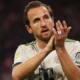 Harry Kane celebrates a goal for Bayern Munich amid contract uncertainty and transfer speculation linking him with Premier League and MLS clubs.
