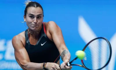 Aryna Sabalenka celebrates victory at the Wuhan Open after extending her winning streak to 20 matches.