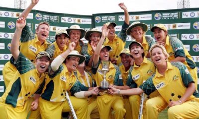 Australia Women’s Cricket Team Celebrating A World Cup Victory