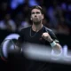 Cameron Norrie reacts during his Paris Masters match against Valentin Vacherot