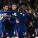 Chelsea young players celebrating during their record-breaking Champions League win over Ajax