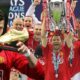 Cristiano Ronaldo lifting the Champions League trophy with Manchester United