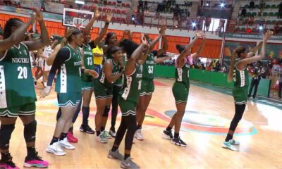 Nigeria’s D’Tigress basketball team during a game, as they prepare to face Colombia, Philippines, Germany, Korea, and France in the 2026 FIBA World Cup qualifiers.