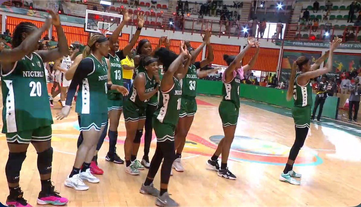 Nigeria’s D’Tigress basketball team during a game, as they prepare to face Colombia, Philippines, Germany, Korea, and France in the 2026 FIBA World Cup qualifiers.