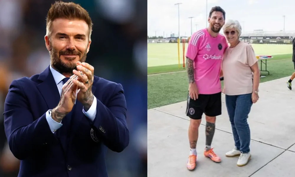 David Beckham’s mother meets Lionel Messi at Inter Miami training ground