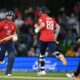 England cricket team celebrates T20 series win against New Zealand in Auckland despite rain
