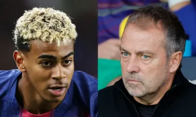 Lamine Yamal During Barcelona Training Session Under Hansi Flick