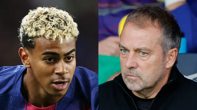 Lamine Yamal During Barcelona Training Session Under Hansi Flick