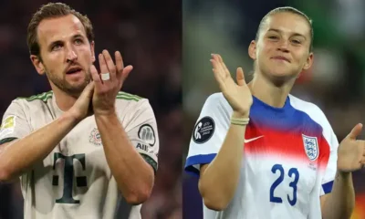 Harry Kane and Alessia Russo smiling as they deliver inspiring messages on World Mental Health Day 2025, encouraging people to speak up about mental health