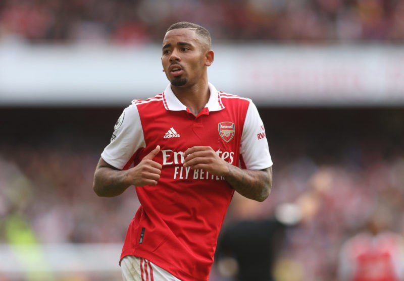 Gabriel Jesus training on the pitch as he nears full recovery from injury