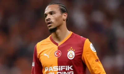 Leroy Sane looks frustrated during a Galatasaray match after struggling to make an impact since joining from Bayern Munich
