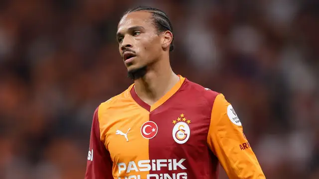 Leroy Sane looks frustrated during a Galatasaray match after struggling to make an impact since joining from Bayern Munich