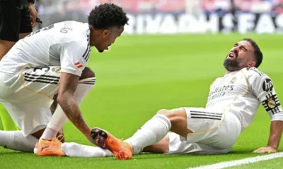 Trent Alexander-Arnold training ahead of Real Madrid vs Juventus match