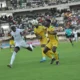 Victor Osimhen celebrates after scoring against Benin Republic in Uyo during World Cup qualifiers