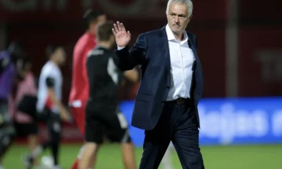 Jose Mourinho on the sidelines as Benfica manager during a Liga Portugal match