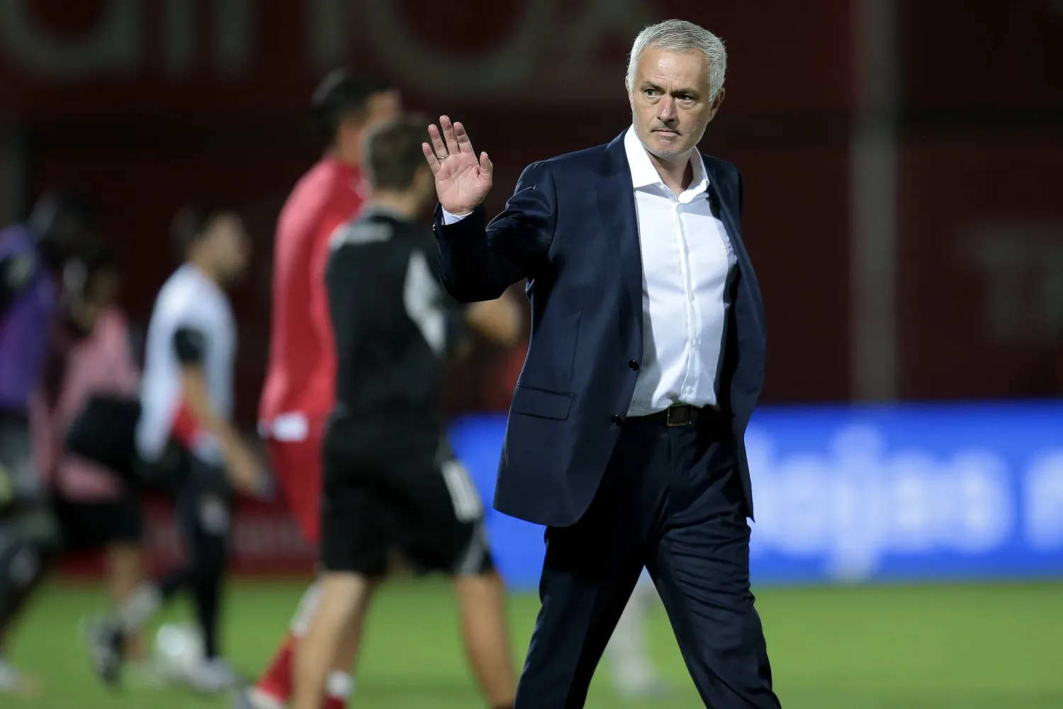 Jose Mourinho on the sidelines as Benfica manager during a Liga Portugal match