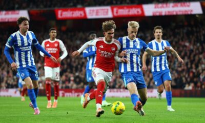 Max Dowman in action for Arsenal during a cup match at the Emirates Stadium.