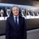 Real Madrid president Florentino Perez during a press conference about the Super League case against UEFA