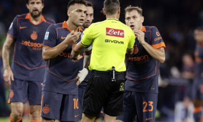 Referee Maurizio Mariani Officiating During Napoli Vs Inter Match