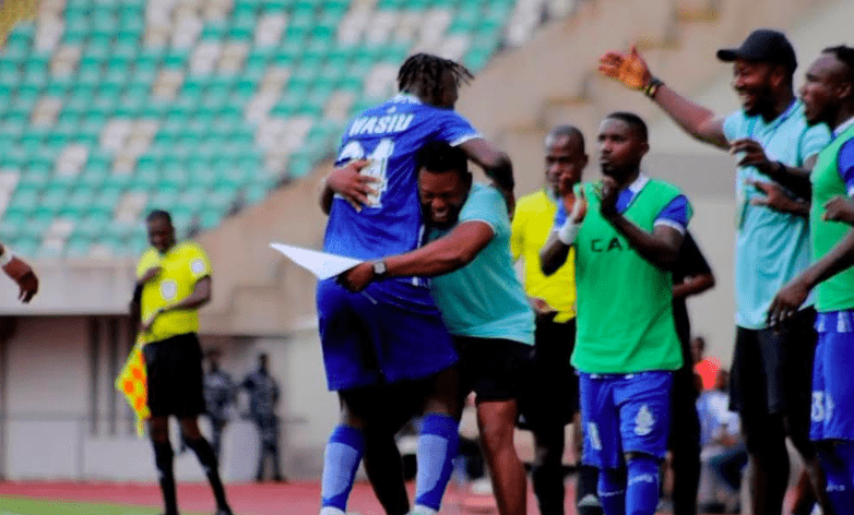 Rivers United Players Celebrating CAF Champions League Qualification