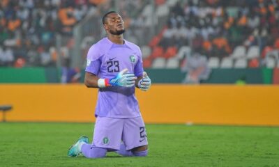 Super Eagles goalkeeper Stanley Nwabali during Nigeria’s World Cup qualifier match