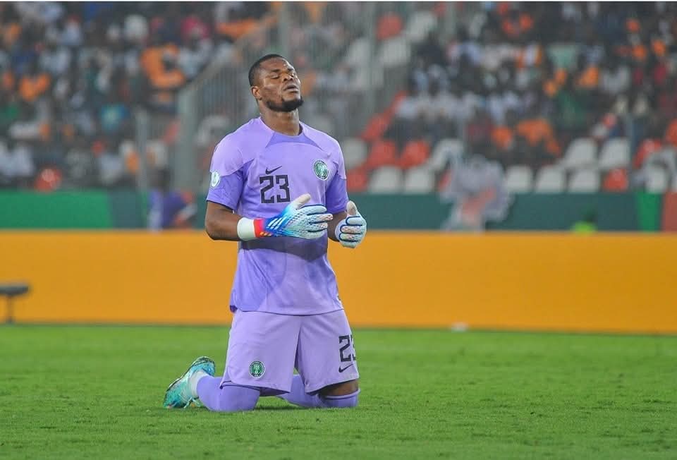 Super Eagles goalkeeper Stanley Nwabali during Nigeria’s World Cup qualifier match