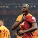 Victor Osimhen celebrates after scoring for Galatasaray in the Turkish Super Lig