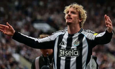 Joelinton and Nick Woltemade training together at Newcastle United