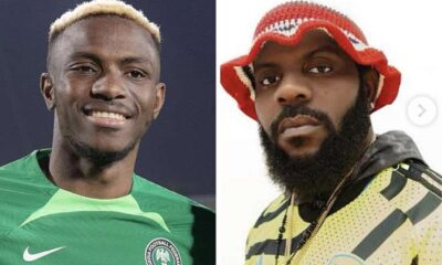 Victor Osimhen celebrating a goal for Nigeria during World Cup qualifier