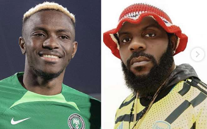 Victor Osimhen celebrating a goal for Nigeria during World Cup qualifier