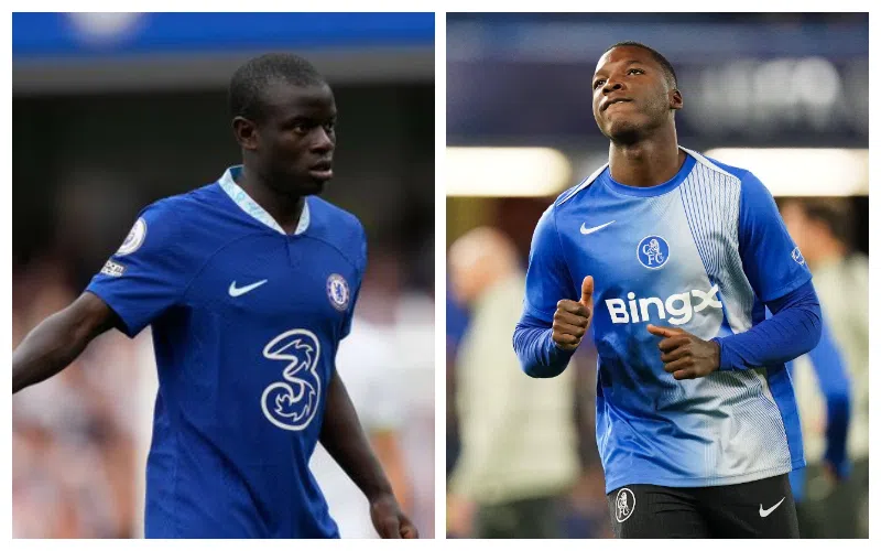 “Moise Caicedo celebrating after scoring for Chelsea as John Mikel Obi compares him to N’Golo Kante”