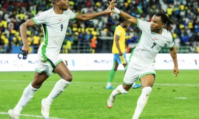 Victor Osimhen and Ademola Lookman preparing to lead Nigeria’s Super Eagles attack against Lesotho in World Cup qualifier.