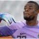 Stanley Nwabali Super Eagles goalkeeper reacts after mistake against Lesotho