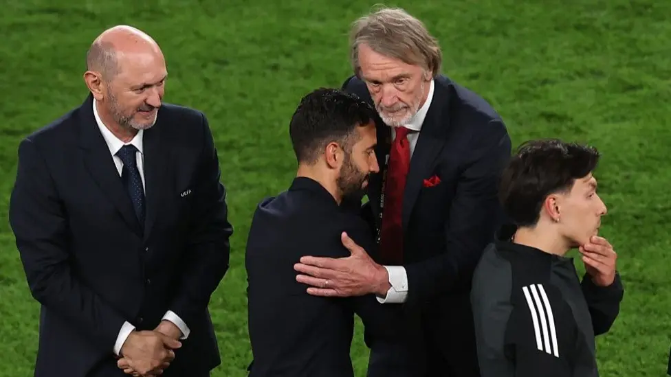 Ruben Amorim Manchester United manager during press conference ahead of Liverpool match