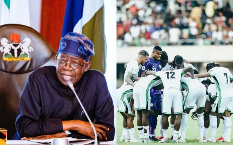 President Bola Tinubu addressing sports matters during a national briefing.