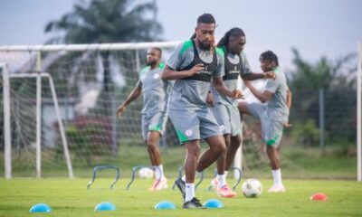 Alex Iwobi with Super Eagles squad training in Morocco ahead of World Cup playoffs