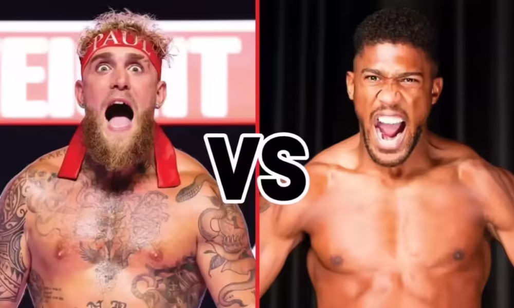 Anthony Joshua and Jake Paul facing off in promotion for their $267 million fight