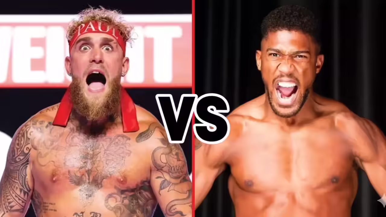 Anthony Joshua and Jake Paul facing off in promotion for their $267 million fight