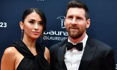 Antonela Roccuzzo smiling during a sports session in Miami