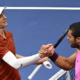 Carlos Alcaraz and Jannik Sinner shaking hands after a tennis match