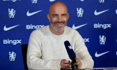 Chelsea manager Enzo Maresca on the touchline during Premier League match, eyeing midfield reinforcements