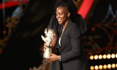 Chiamaka Nnadozie Lifting CAF Best Women’s Goalkeeper Award 2025